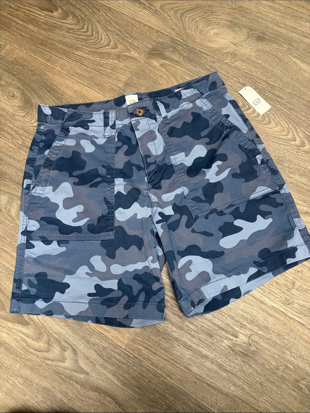 GAP  Blue Camo Cargo Shorts